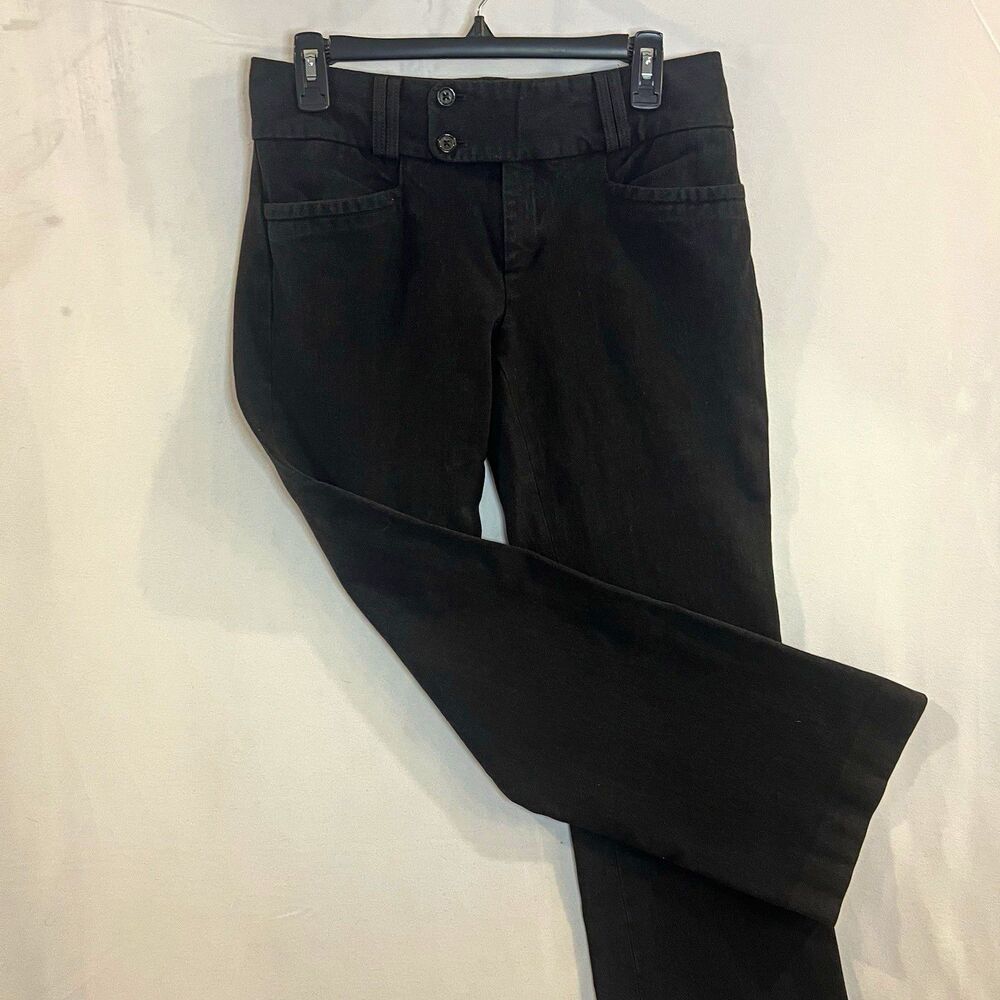 Banana Republic Women’s Black Stretch Dress Pants Slim Straight 30" Size 6